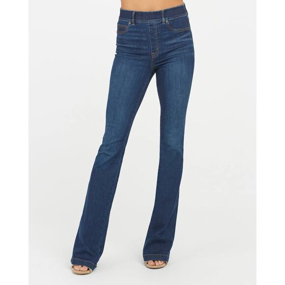 Spanx Flare Jeans Midnight Shade Size M - Picture 1 of 10
